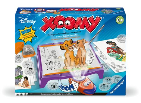 Xoomy® Maxi Disney Classics und Prinzessinnen - Zeichnen lernen, Kreatives Zeichnen und Malen für Kinder ab 6 Jahren, Zeichenset für unendlichen Zeichenspaß, Spiele