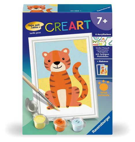 Ravensburger CreArt - Malen nach Zahlen 23988 - Kleiner Tiger - ab 7 Jahren, Spiele