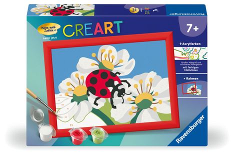 Ravensburger CreArt - Malen nach Zahlen 23990 - Marienkäfer - ab 7 Jahren, Spiele