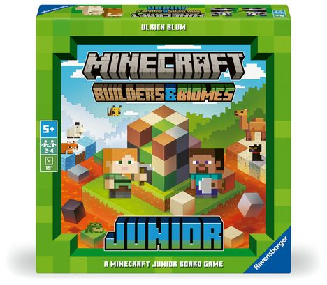 Ulrich Blum: Ravensburger 24615 Minecraft Builders &amp; Biomes Junior - Kooperatives Kinderspiel ab 5 Jahren für 2-4 Personen, Spiele