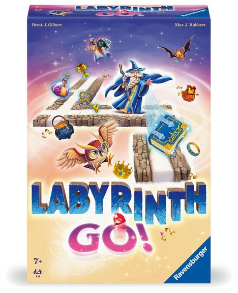 Brett Gilbert: Ravensburger Familienspiel 24699 - Labyrinth Go! - Gesellschaftsspiel für 1 - 4 Personen, Brettspiel ab 7 Jahren, Spiele