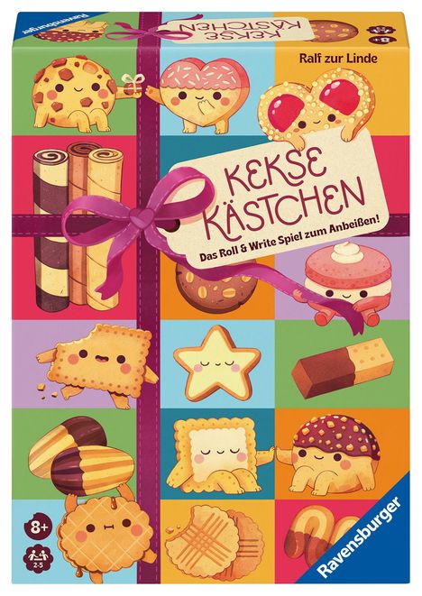 Ravensburger 24749 - Keksekästchen: Das Roll &amp; Write Spiel zum Anbeißen für Familien, Erwachsene und Kinder ab 8 Jahren, Spiele