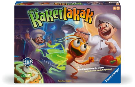 Peter-Paul Joopen: Ravensburger 24762 Kakerlakak Glow in the Dark - Aktionsspiel mit elektronischer Kakerlake für Groß und Klein ab 5 Jahren, für 2-4 Personen, Spiele