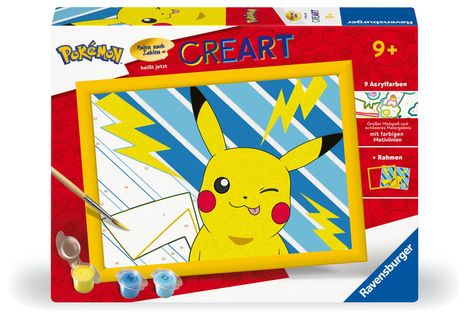 Ravensburger CreArt - Malen nach Zahlen 25557 - Pikachu - ab 9 Jahren, Spiele