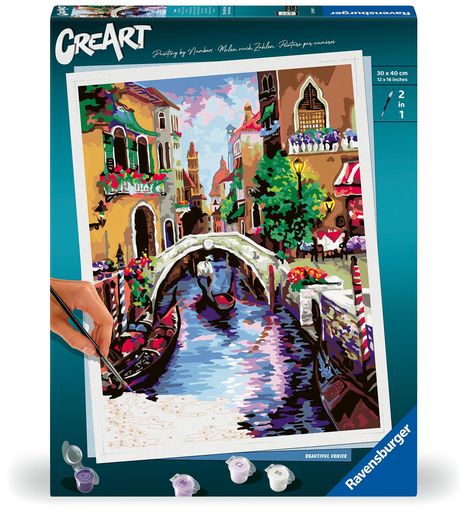 Ravensburger CreArt - Malen nach Zahlen 25964 - Zauberhaftes Venedig - ab 12 Jahren, Spiele