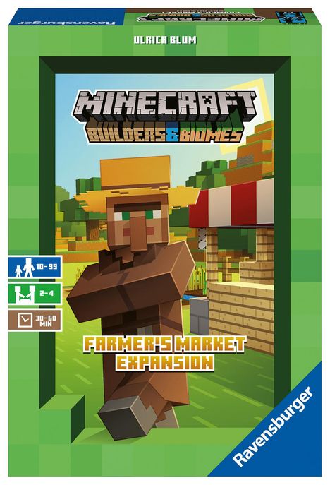 Ulrich Blum: Ravensburger 26869 - Minecraft Builders &amp; Biomes Farmers Market Expansion - Erweiterung zum Brettspiel Minecraft Builders &amp; Biomes , Spiel für Erwachsene und Kinder ab 10 Jahren, für 2-4 Spieler, Spiele