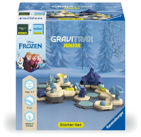 Ravensburger 73385 GraviTrax Junior Starter-Set Disney Frozen, Murmelbahn für Kinder ab 3 Jahren, mit Spielfiguren aus der Welt der Eiskönigin, Diverse