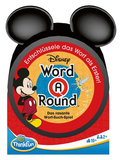 ThinkFun - 76549 - WordARound-Disney - Das Wortsuchspiel. Entschlüssle das Wort als Erster! Ein Suchspiel für 2-4 Spieler ab 10 Jahren., Spiele