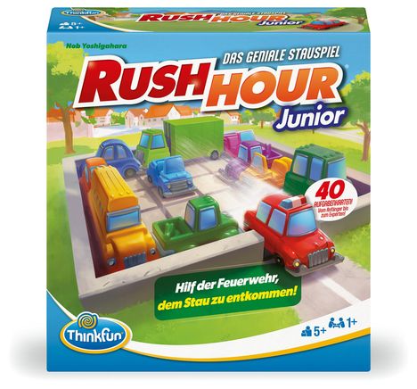 ThinkFun 76603 - Rush Hour® Junior - Das bekannte Logikspiel für Kinder ab 5 Jahren. Das Stauspiel für Jungen und Mädchen., Spiele