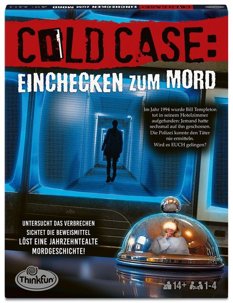 ThinkFun Cold Case: Einchecken zum Mord - Kombinationsspiel ab 14 Jahre, Spiele