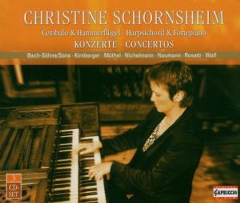 Christine Schornsheim - Cembalo- &amp; Klavierkonzerte, 3 CDs