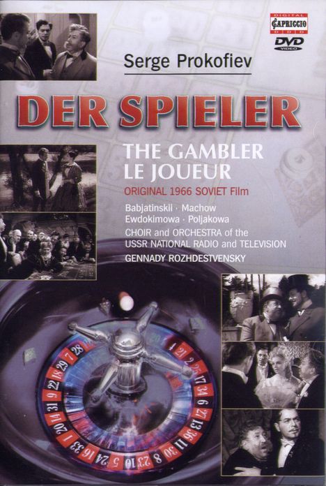 Serge Prokofieff (1891-1953): Der Spieler op.24 (Opernfilm nach Dostojewsky), DVD