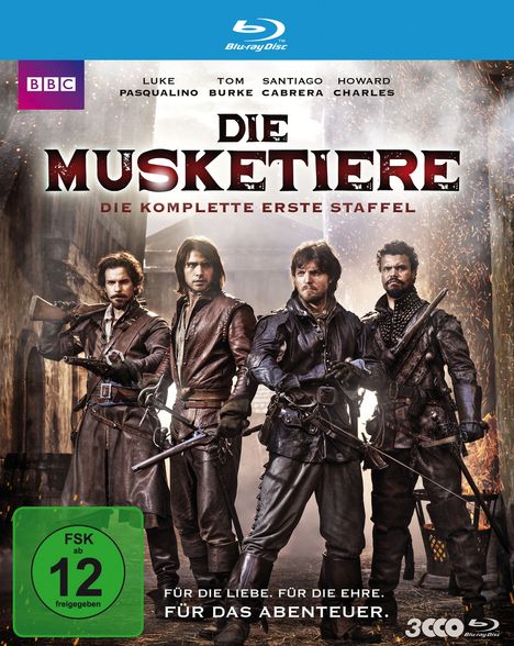 Die Musketiere Staffel 1 (Blu-ray), 3 Blu-ray Discs