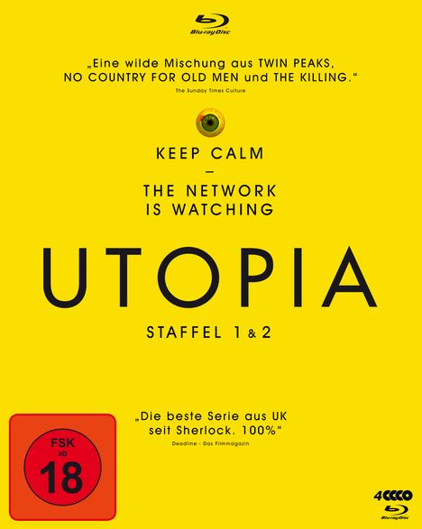 Utopia Staffel 1 &amp; 2 (Blu-ray), 4 Blu-ray Discs