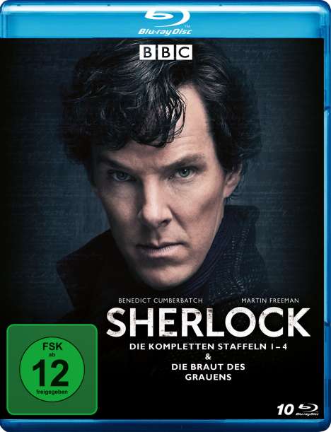 Sherlock (Komplette Serie) (Blu-ray), 10 Blu-ray Discs