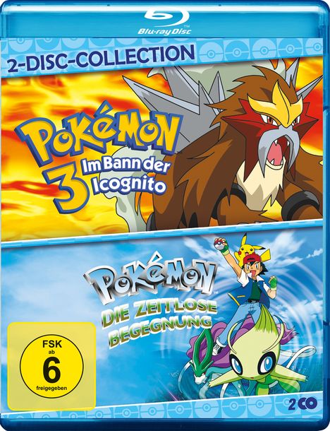 Pokémon 3 - Im Bann der Icognito / Pokémon 4 - Die zeitlose Begegnung (Blu-ray), 2 Blu-ray Discs