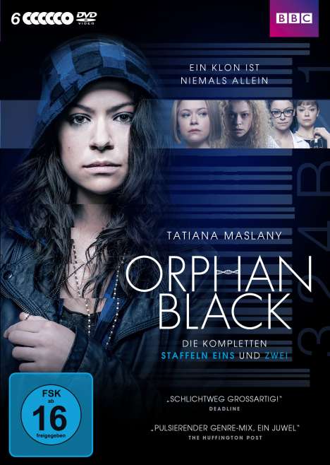 Orphan Black Staffel 1 &amp; 2, 6 DVDs