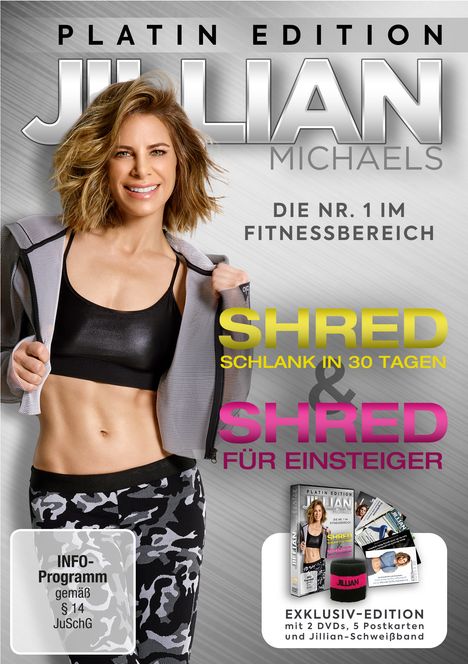 Jillian Michaels Platin Edition: Shred / Shred für Einsteiger, 2 DVDs