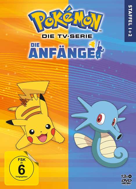 Pokémon Staffel 1 &amp; 2, 13 DVDs
