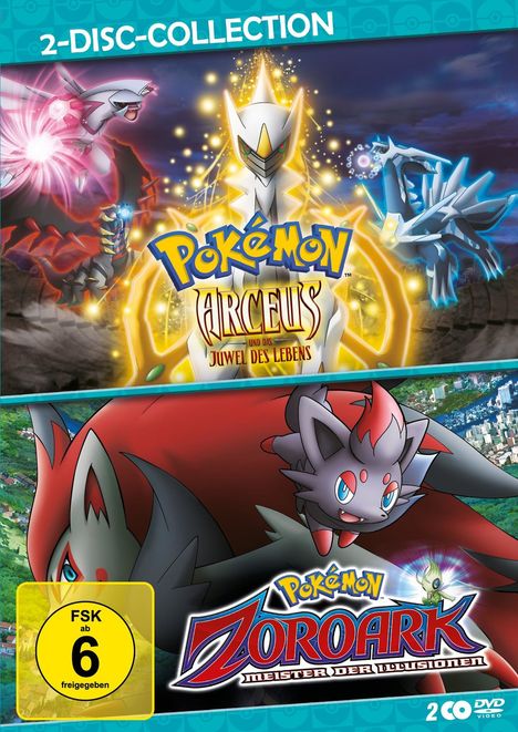 Pokémon - Arceus und das Juwel des Lebens / Pokémon - Zoroark: Meister der Illusionen, 2 DVDs