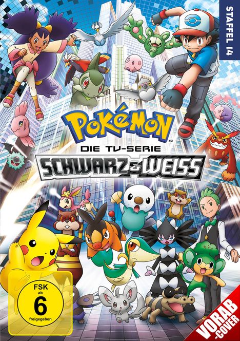 Pokémon Staffel 14: Schwarz und Weiss, 6 DVDs