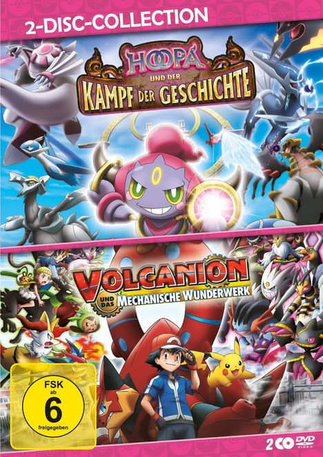 Pokémon: Hoopa und der Kampf der Geschichte / Pokémon: Volcanion und das mechanische Wunderwerk, 2 DVDs