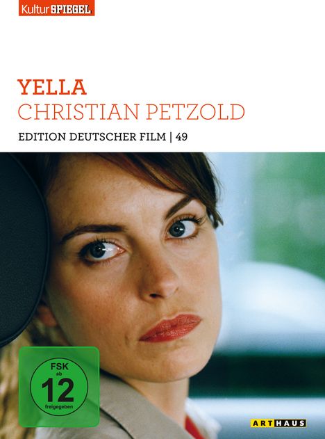 „Yella“ von Christian Petzold, Edition Deutscher Film 49, FSK ab 12. Nahaufnahme einer Frau mit ernster Miene.