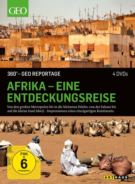 360° Geo-Reportage: Afrika - Eine Entdeckungsreise, 4 DVDs