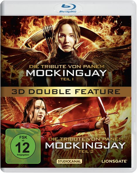 Die Tribute von Panem - Mockingjay Teil 1 &amp; 2 (3D Blu-ray), 2 Blu-ray Discs