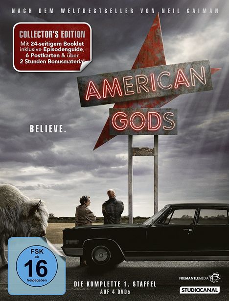 American Gods Staffel 1 (Collector's Edition), 4 DVDs