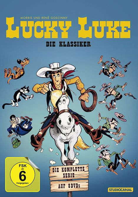 Lucky Luke - Die Klassiker (Komplette Serie im Digipak), 8 DVDs