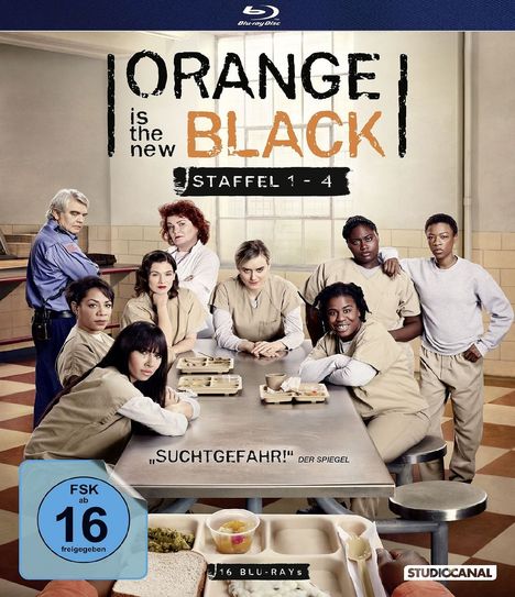 Orange is the New Black Staffel 1-4 (Blu-ray), 16 Blu-ray Discs
