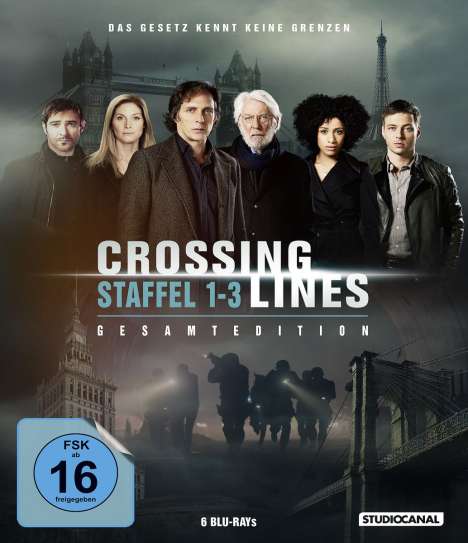 Crossing Lines Staffel 1-3 (Gesamtedition) (Blu-ray), 6 Blu-ray Discs