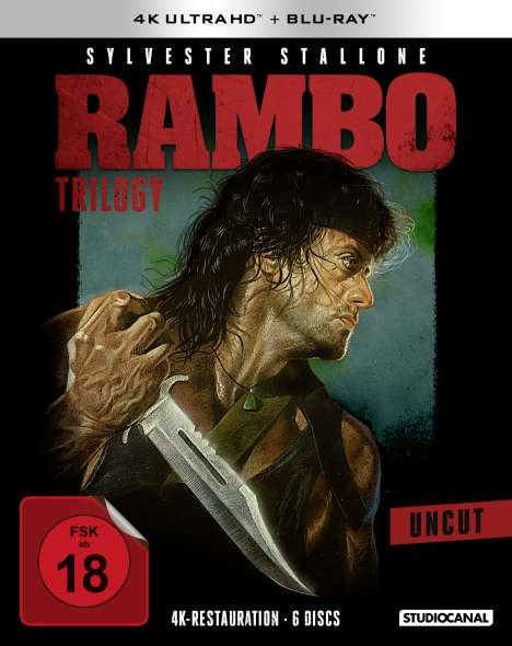 Rambo Trilogy (Ultra HD Blu-ray &amp; Blu-ray), 3 Ultra HD Blu-rays und 3 Blu-ray Discs