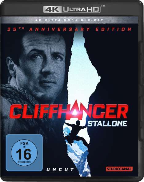 Cliffhanger (25th Anniversary Edition) (Ultra HD Blu-ray &amp; Blu-ray), 1 Ultra HD Blu-ray und 1 Blu-ray Disc