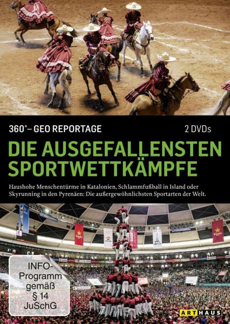 360° Geo-Reportage: Die ausgefallensten Sportwettkämpfe, 2 DVDs