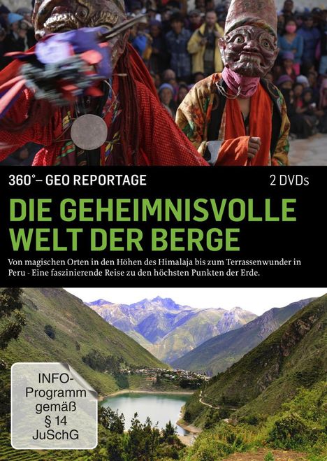 360° Geo-Reportage: Die geheimnisvolle Welt der Berge, 2 DVDs