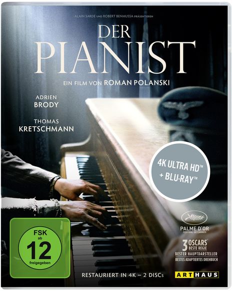 Der Pianist (20th Anniversary Edition) (Ultra HD Blu-ray &amp; Blu-ray), 1 Ultra HD Blu-ray und 1 Blu-ray Disc