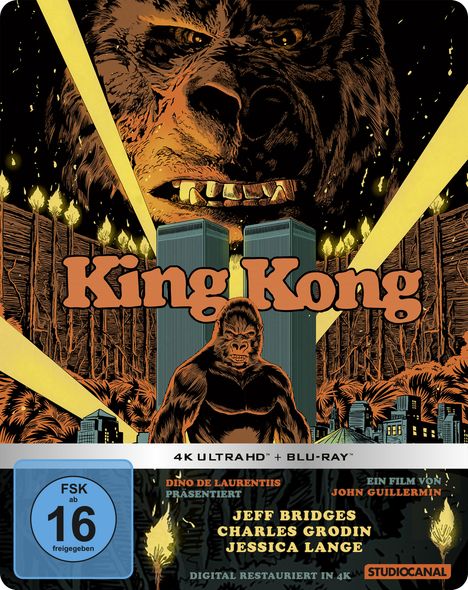 King Kong (1976) (Special Edition) (Ultra HD Blu-ray &amp; Blu-ray im Steelbook), 1 Ultra HD Blu-ray und 1 Blu-ray Disc