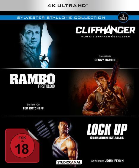 Sylvester Stallone Collection (Ultra HD Blu-ray), 2 Ultra HD Blu-rays und 1 Blu-ray Disc
