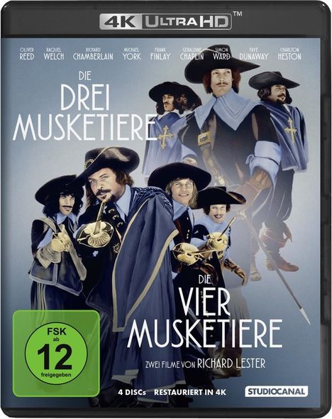 Die Musketiere: Einer für Alle - Alle für einen! (Ultra HD Blu-ray &amp; Blu-ray), 2 Ultra HD Blu-rays und 2 Blu-ray Discs