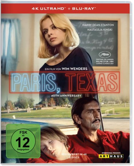 Paris, Texas (40th Anniversary Edition) (Ultra HD Blu-ray &amp; Blu-ray), 1 Ultra HD Blu-ray und 1 Blu-ray Disc