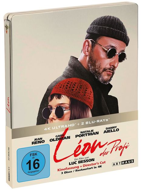 Leon - Der Profi (Definitive Edition) (Ultra HD Blu-ray &amp; Blu-ray im Steelbook), 1 Ultra HD Blu-ray und 2 Blu-ray Discs