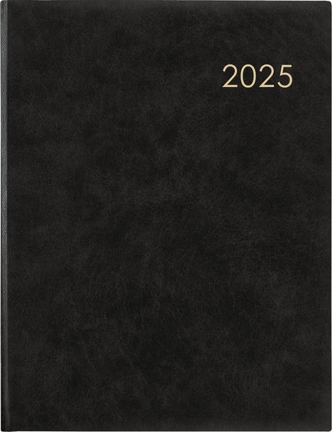 Wochenbuch anthrazit 2025 - Bürokalender 21x26,5 cm - 1 Woche auf 2 Seiten - mit Eckperforation und Fadensiegelung - Notizbuch - 728-0021, Kalender