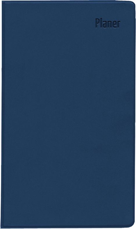 Taschenplaner Leporello PVC blau 2025 - Bürokalender 9,5x16 cm - 1 Monat auf 1 Seite - separates Adressheft - faltbar - Notizheft - 501-1015, Buch