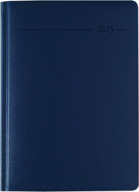 Buchkalender Balacron blau 2025 - Büro-Kalender A5 - Cheftimer - 1 Tag 1 Seite - 416 Seiten - Balacron-Einband - Zettler, Buch