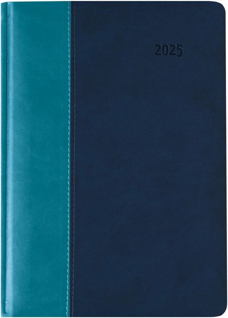 Buchkalender Premium Water türkis-blau 2025 - Büro-Kalender A5 - Cheftimer - 1 Tag 1 Seite - 416 Seiten - Tucson-Einband - Zettler, Buch