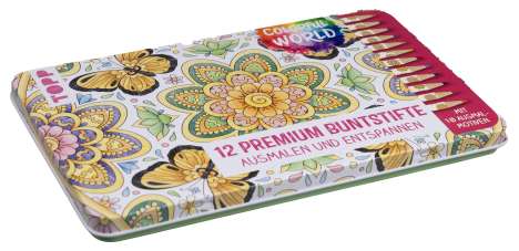 Frechverlag: Colorful World Designdose mit 12 Buntstiften, Diverse