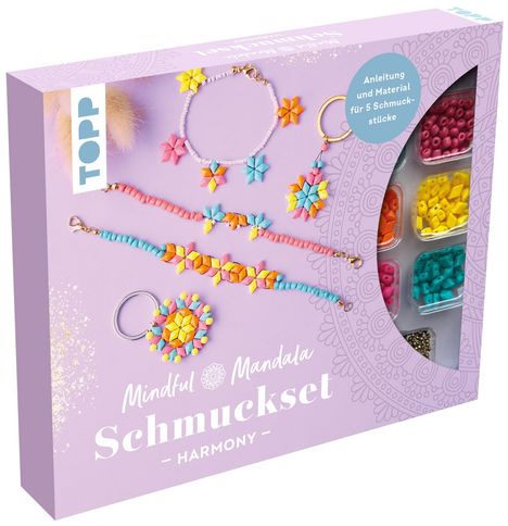 Frechverlag: Mindful Mandala - Schmuckset Harmony. Mit Anleitung und Material für fünf Schmuckstücke, Diverse