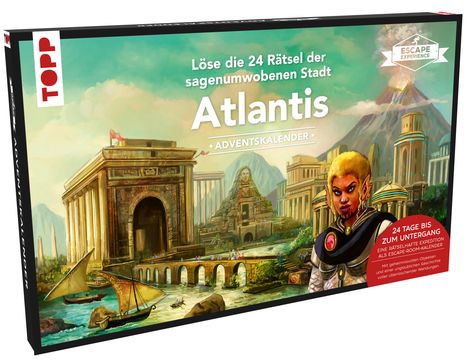 Markus Müller: Escape Experience Adventskalender - Atlantis. Löse die 24 Rätsel der sagenumwobenen Stadt, Spiele